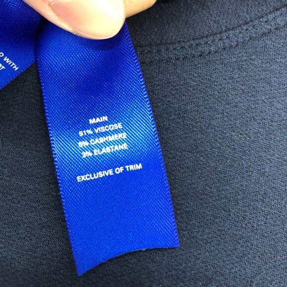 Kit And Ace Tie Brushed Dress Short Sleeve Crewneck Cashmere Blend Women's  M - Picture 13 of 16